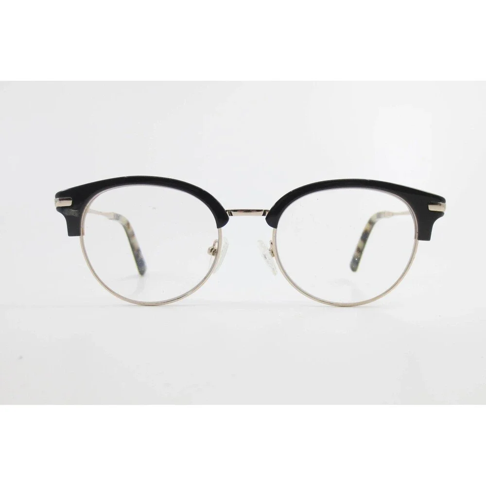 SA 9000 BK/HN Black Horn Browline Clubmaster Eyeglass Frames 51-19-140